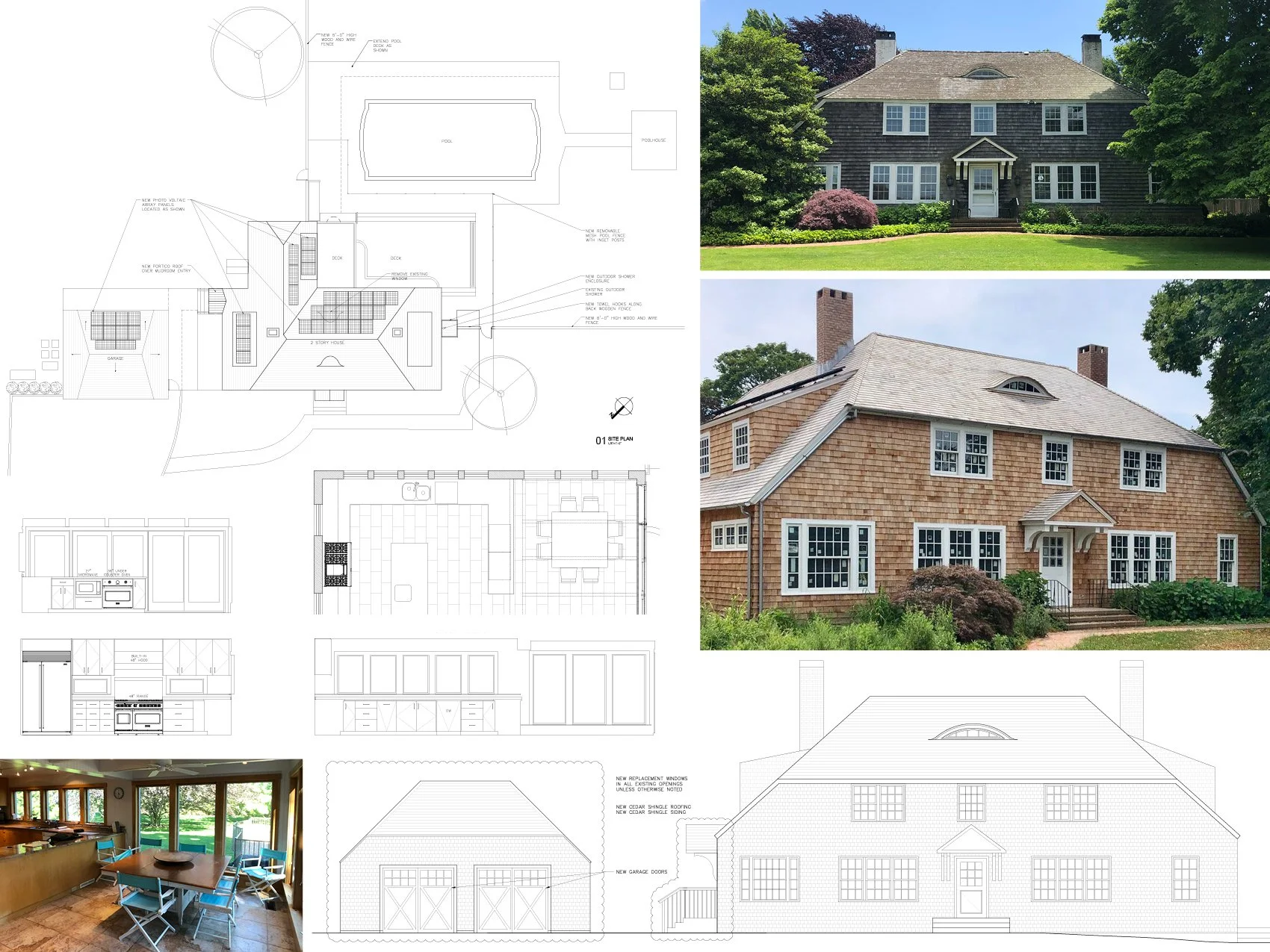  Crucial to the permitting process was streamlining approval with the historic preservation committee. The character of the home could not be substantively altered, trim and finishes needed to match existing conditions and more modern additions such 