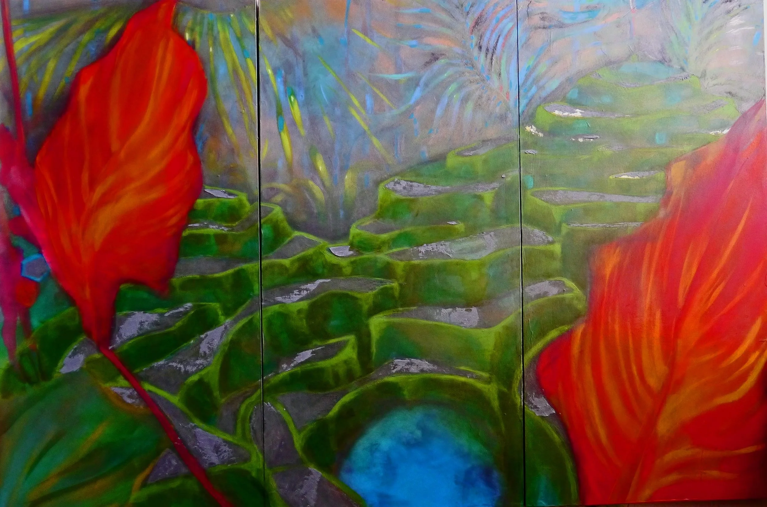 jungle womb: tri panel