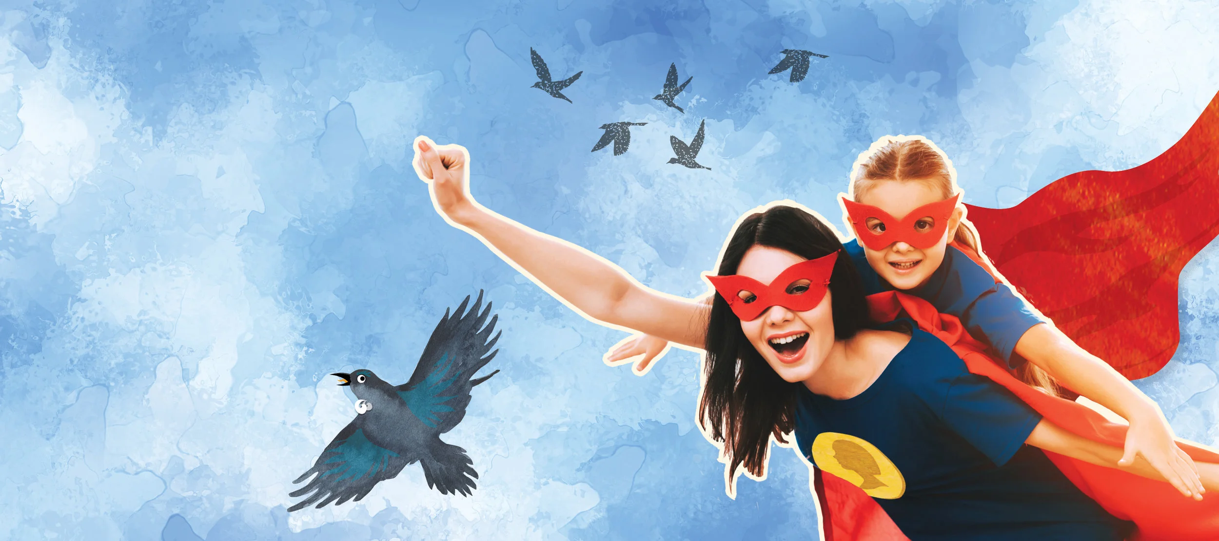 Digital montage illustration for Munch Cupboard , used as a website banner.