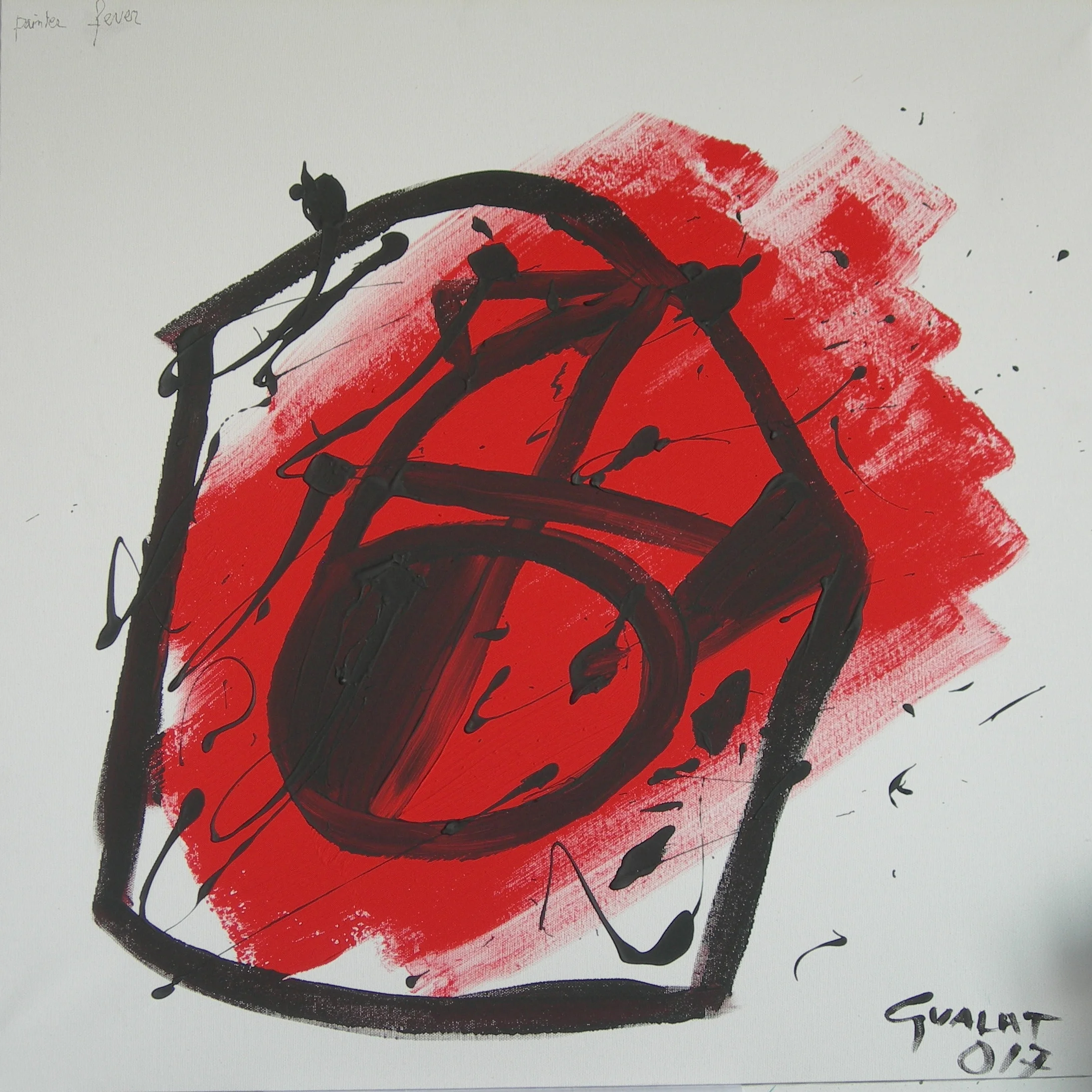 Painter Fever - Acrilico su canvas, 70 x 70, 2017