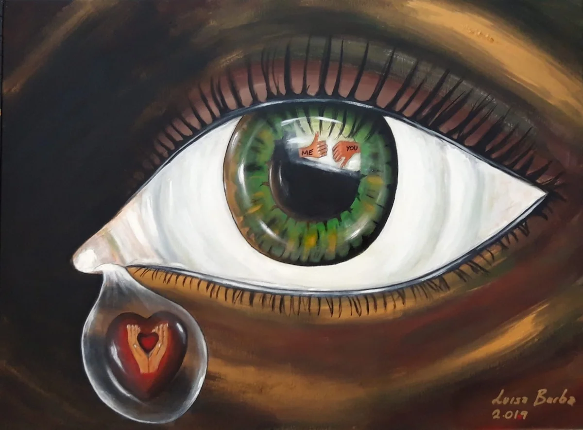 The eye that cries because of narcissism
