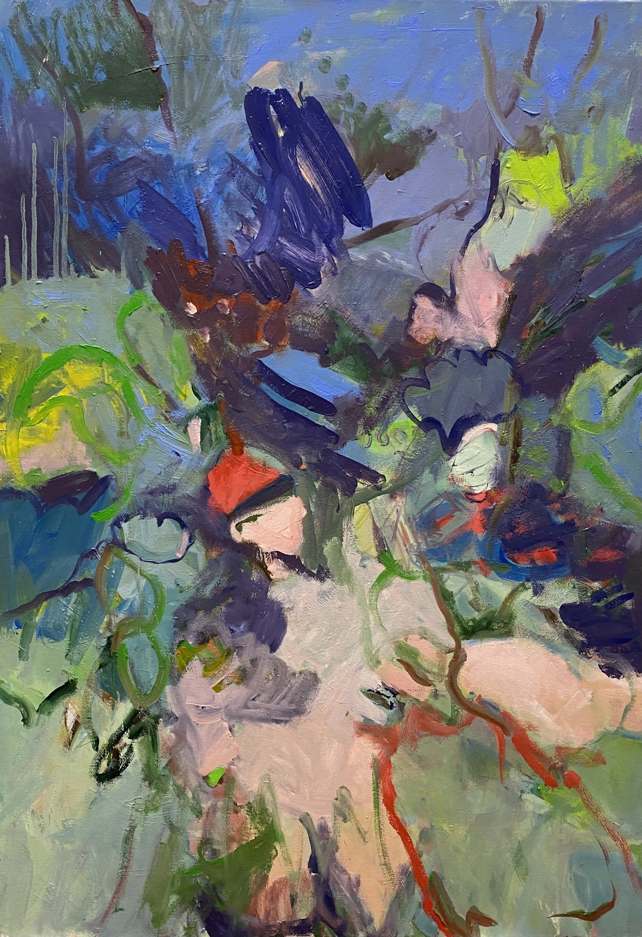 Let's be crazy, oil on canvas, 100x70cmReach for the stars, pigments, acrylic medium, oil sticks on canvas, 2020, 100x100cm