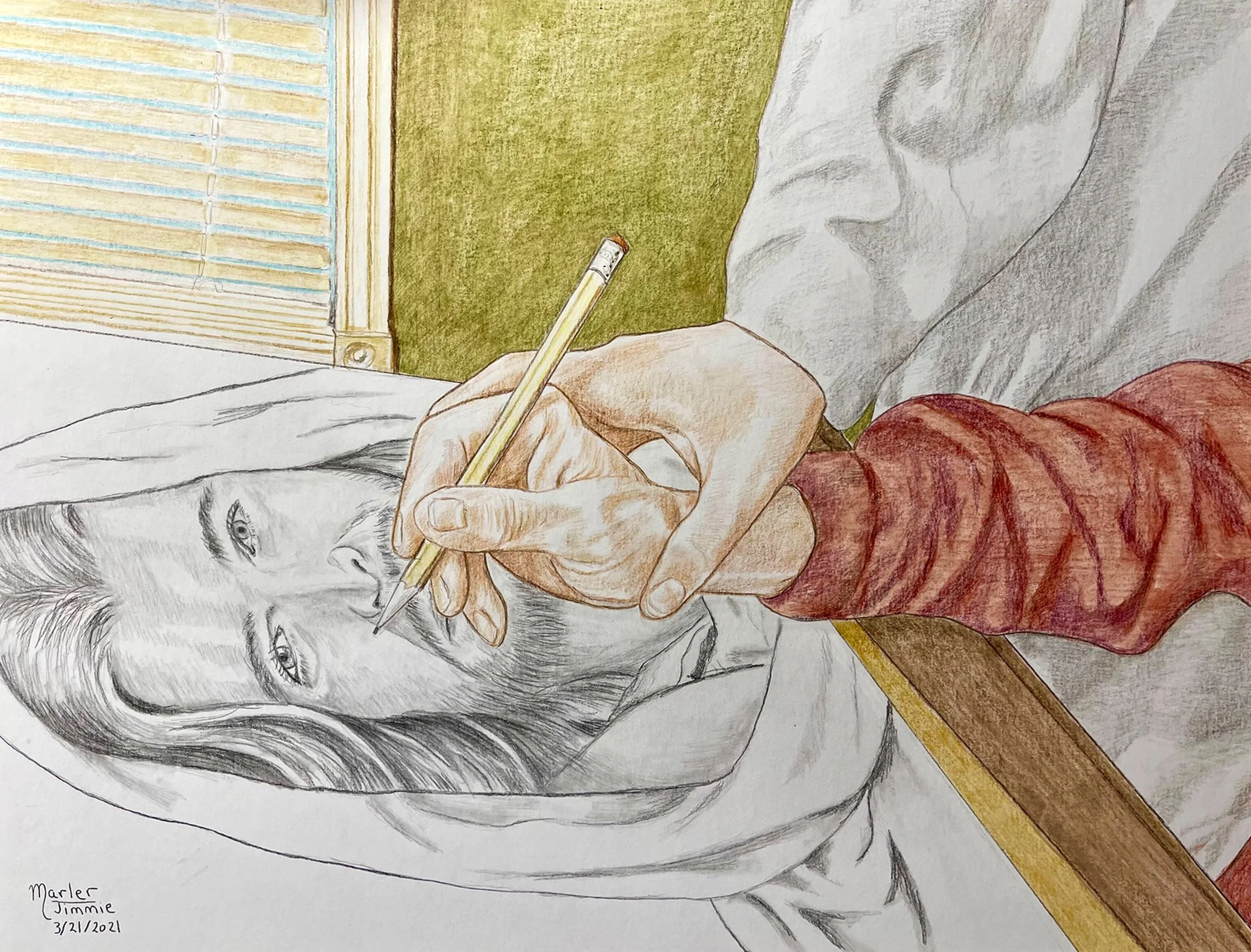 He lets me Hold the Pencil