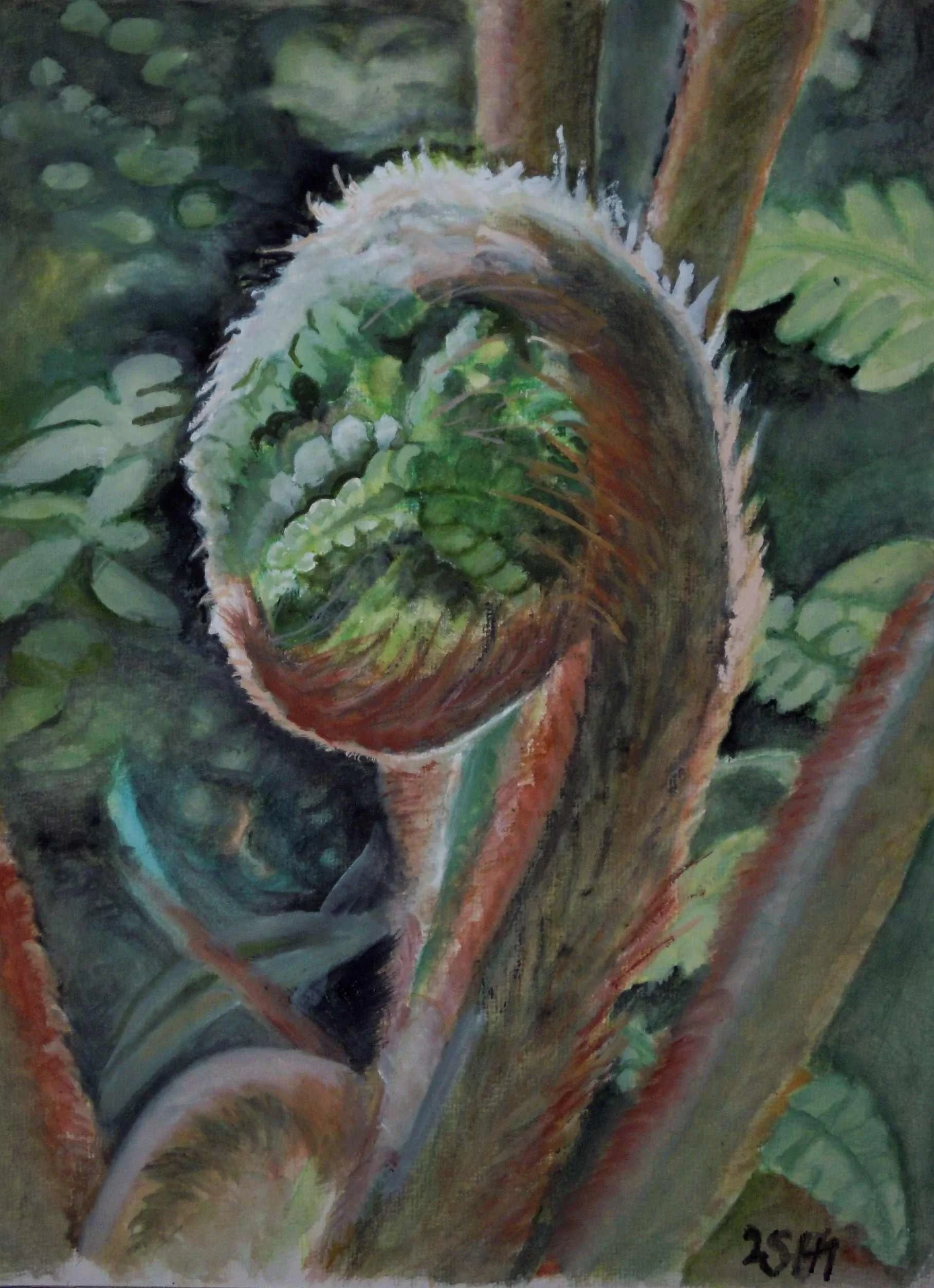 Entwicklungsprozess, watercolour/watercolourpencils, 40 x30, 2021