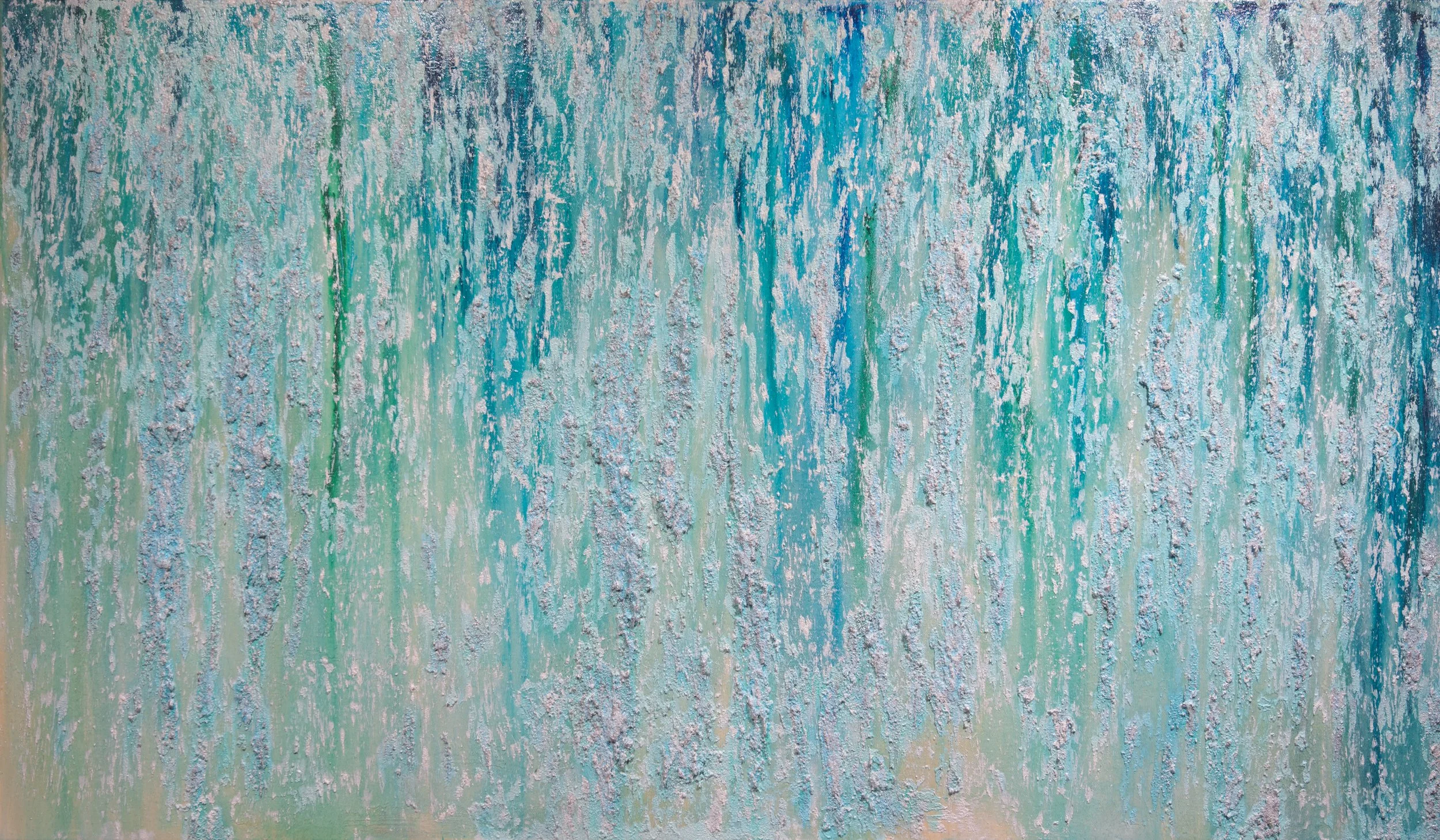 MAJESTIC ICEFALL / Oil mixed media on Canvas
