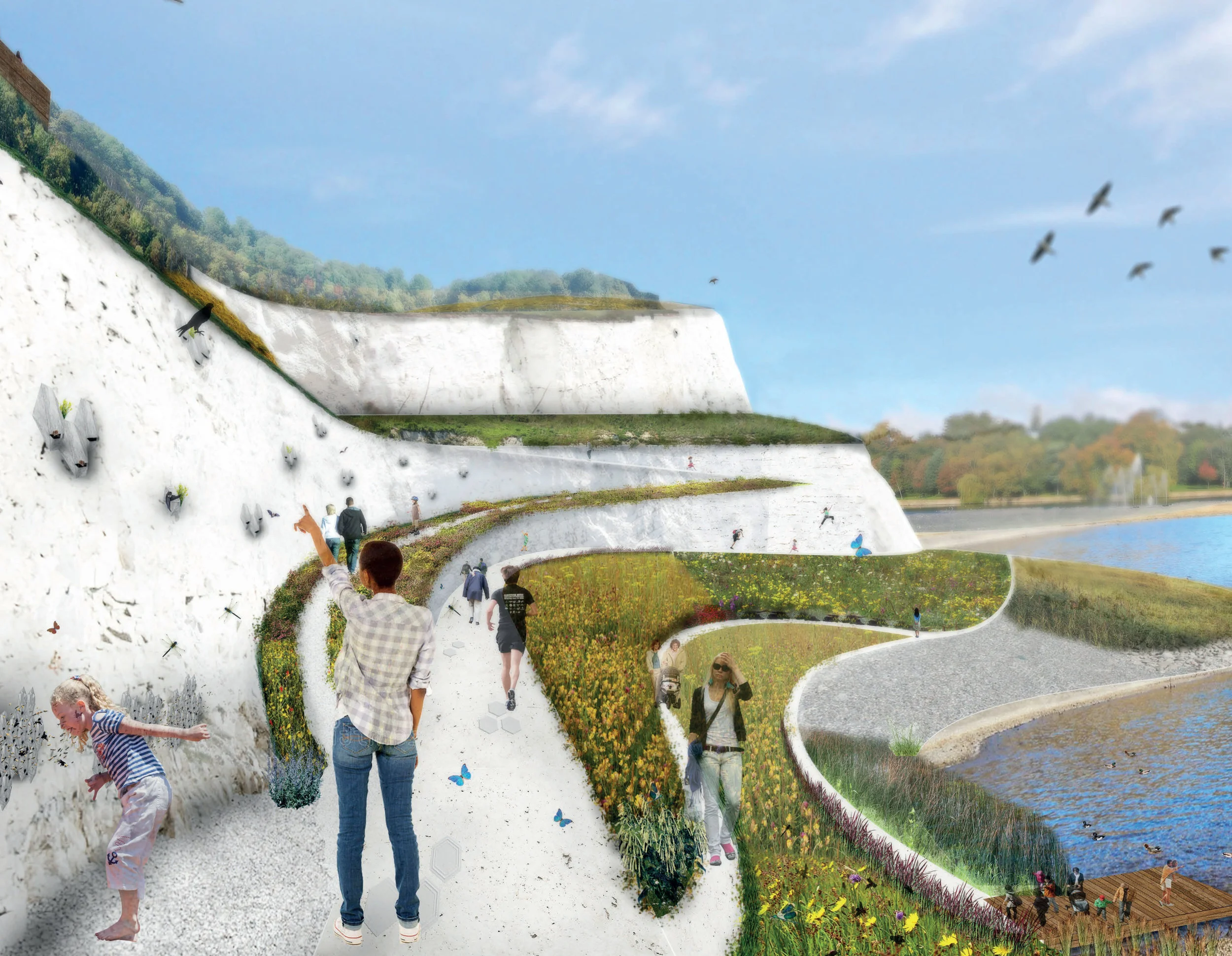 View: Eastern Quarry Chalk Walk