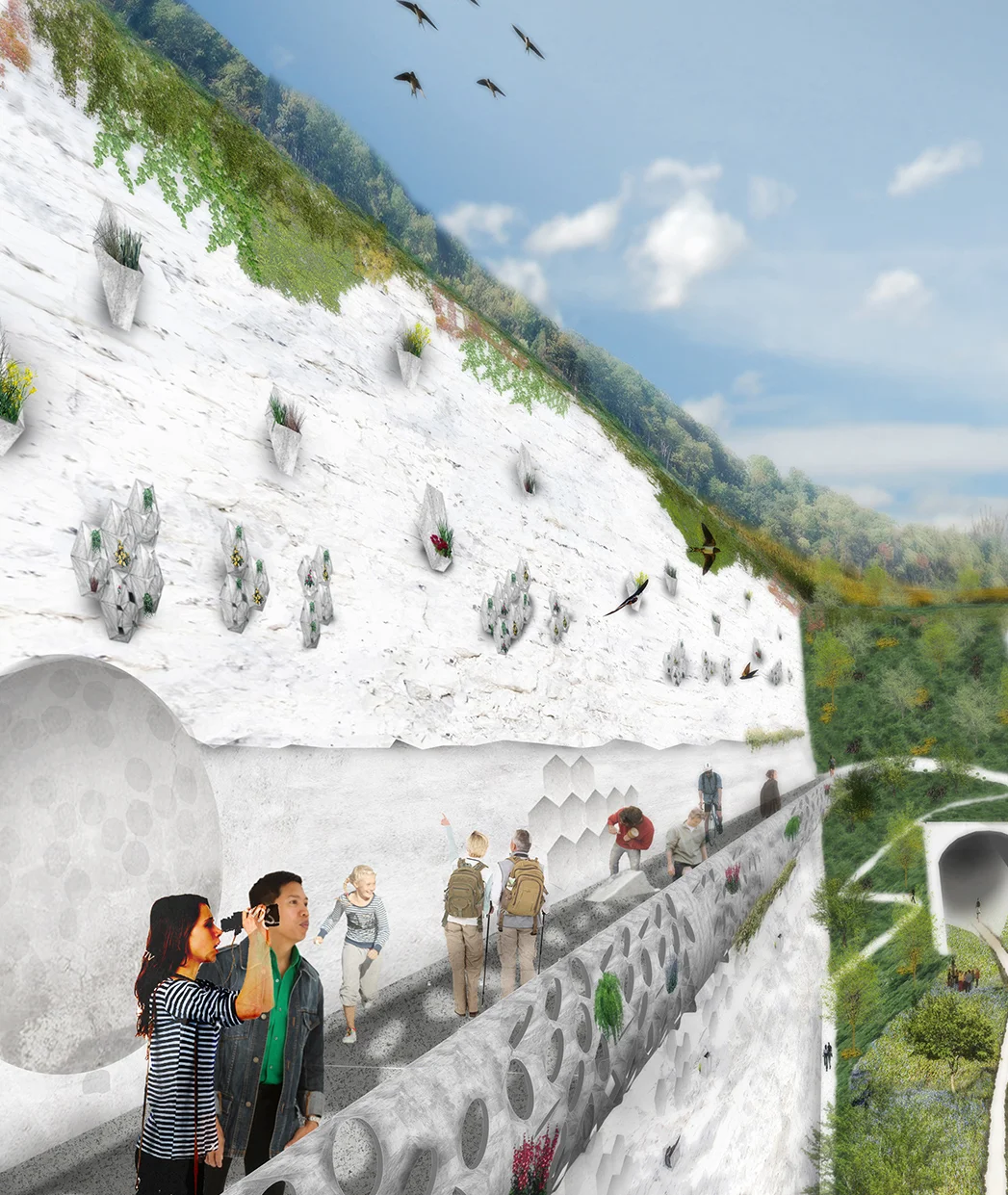 View: Cliff walkway