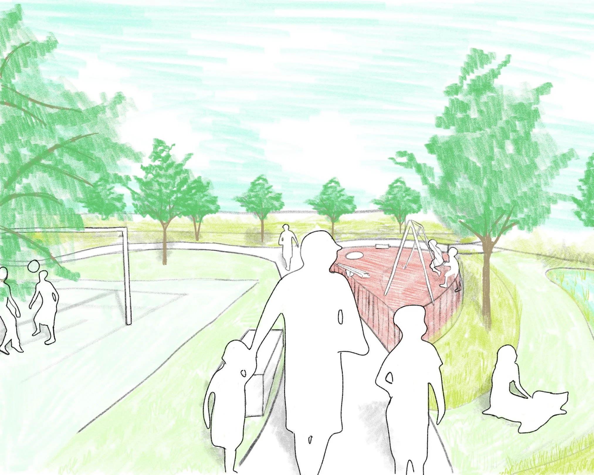 Pocket park configuration