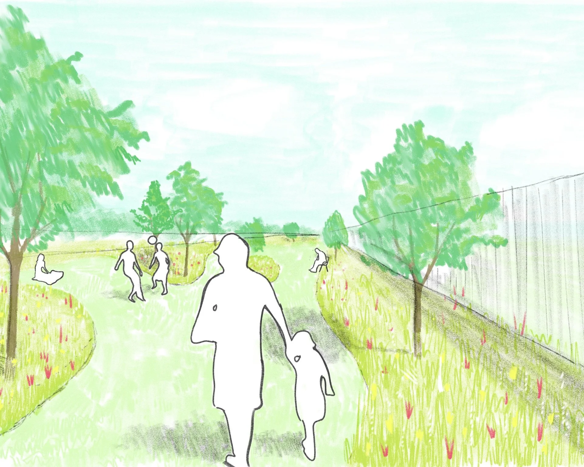 Mown meadow configuration