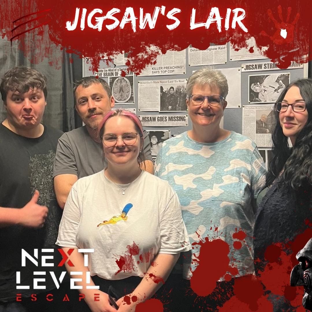 😈 JIGSAW'S LAIR 😈 

Thank you @nextlevelescapeuk for letting us be part of your testing team! It was such a laugh. 

We can't wait to see what you do next, and are excited to have you back to test our new room when it opens 🤩

 #escapeipswich #nex