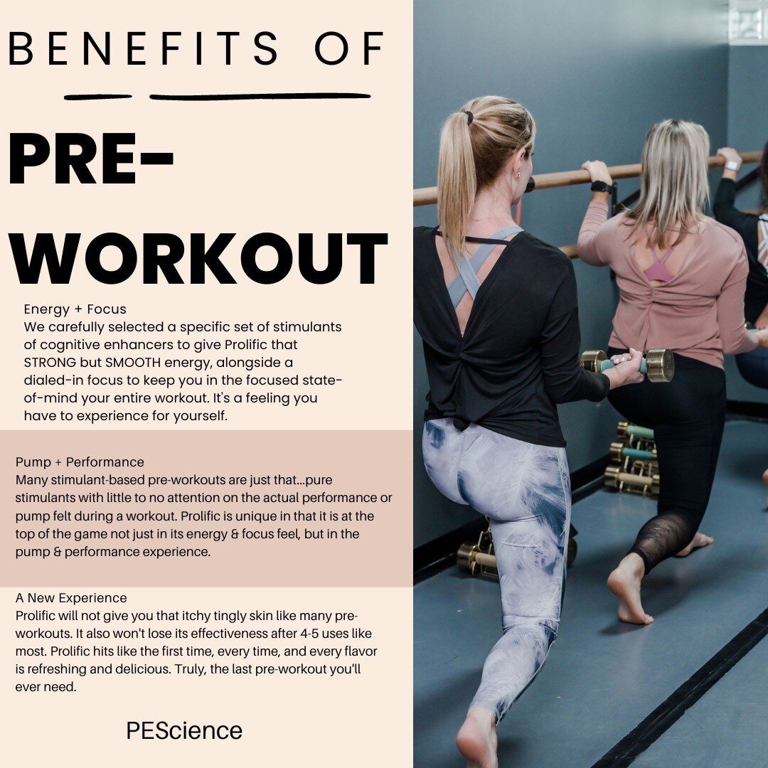 Get the most out of your workout! Did you know we carry a great range of products from PEScience including Prolific Pre-Workout. Unlike other pre-workouts, Prolific delivers strong and smooth energy. You'll power through and make the most of your wor