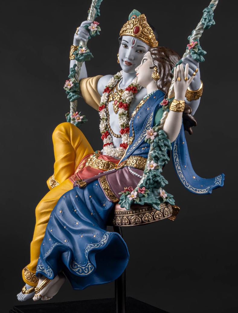 radha-krishna-on-swing-statue