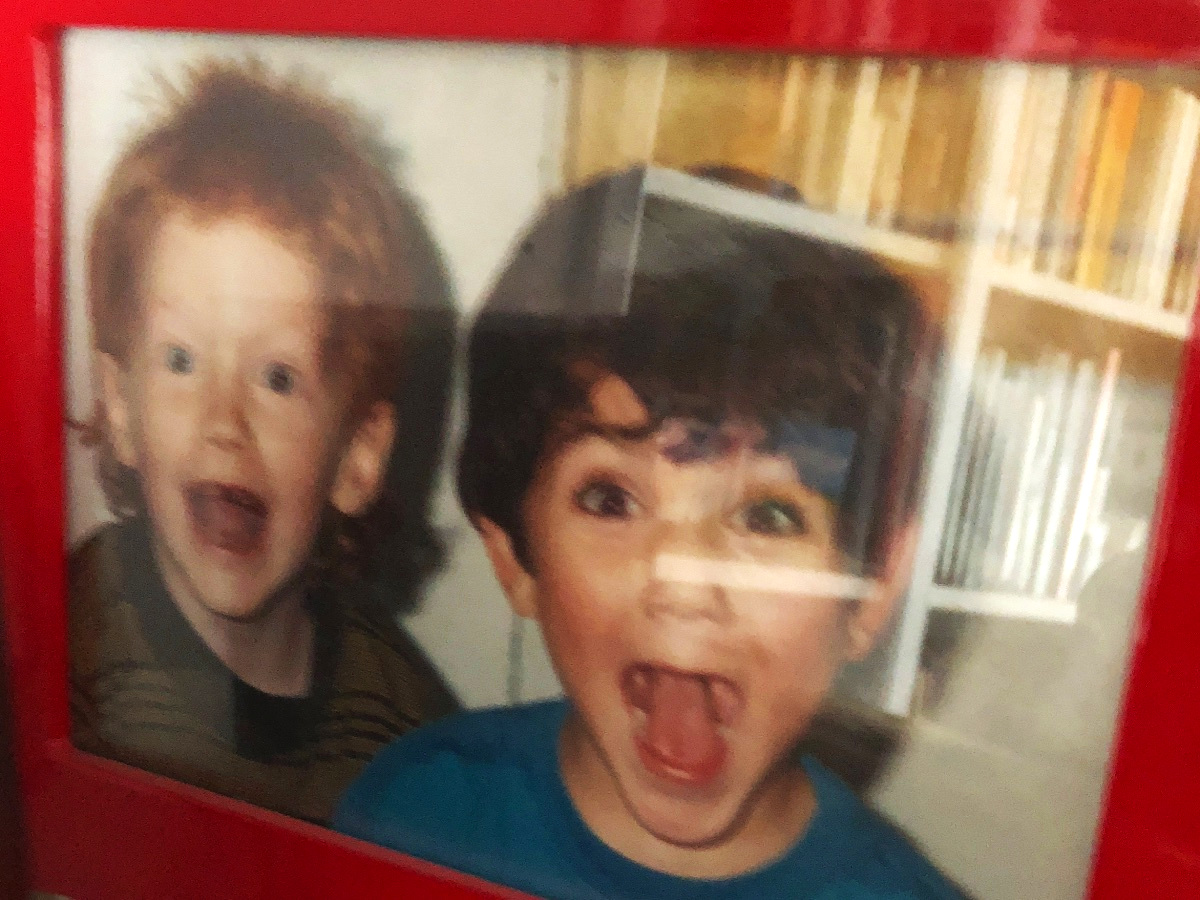 Dave and I as little kids