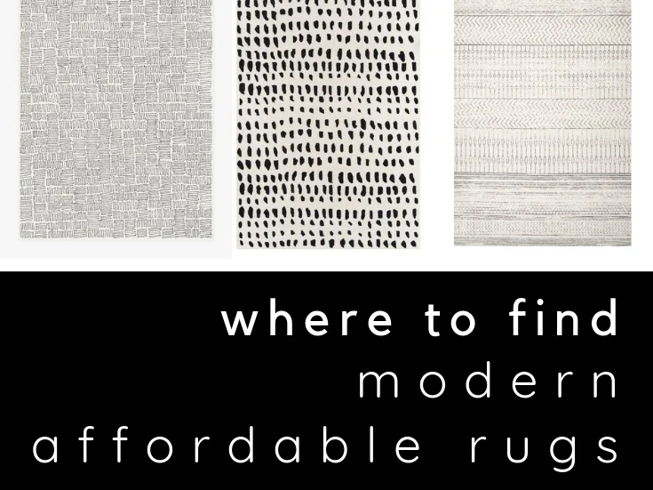 where to find modern, affordable rugs