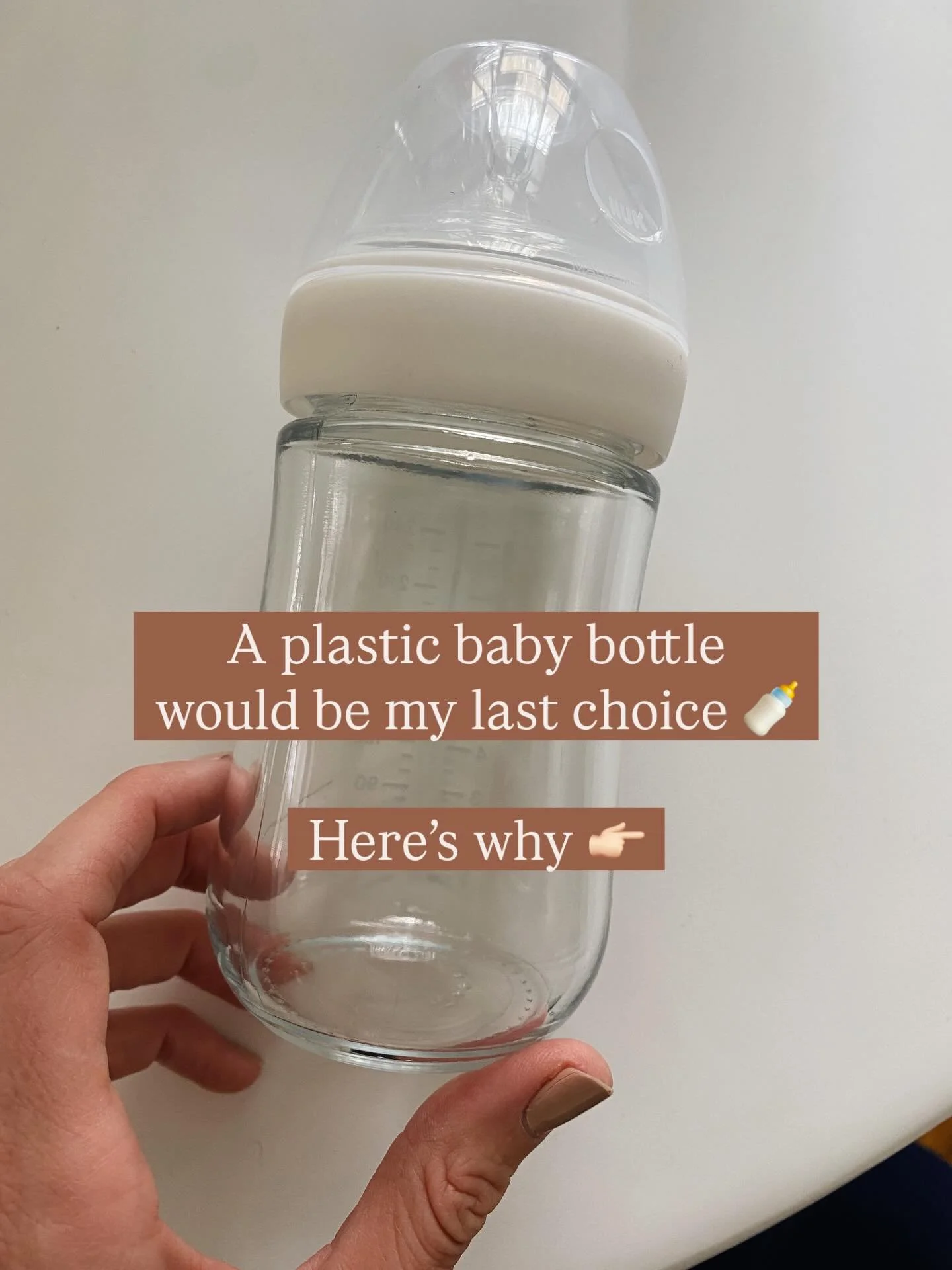 I opted for glass bottles with both my children (Avent and then Nuk). I&rsquo;ll break down the baby bottle material options, with pros &amp; cons, so you can see why I chose them, but you do you! 👉🏻

P.S. If you aren&rsquo;t sure what kind, get a 
