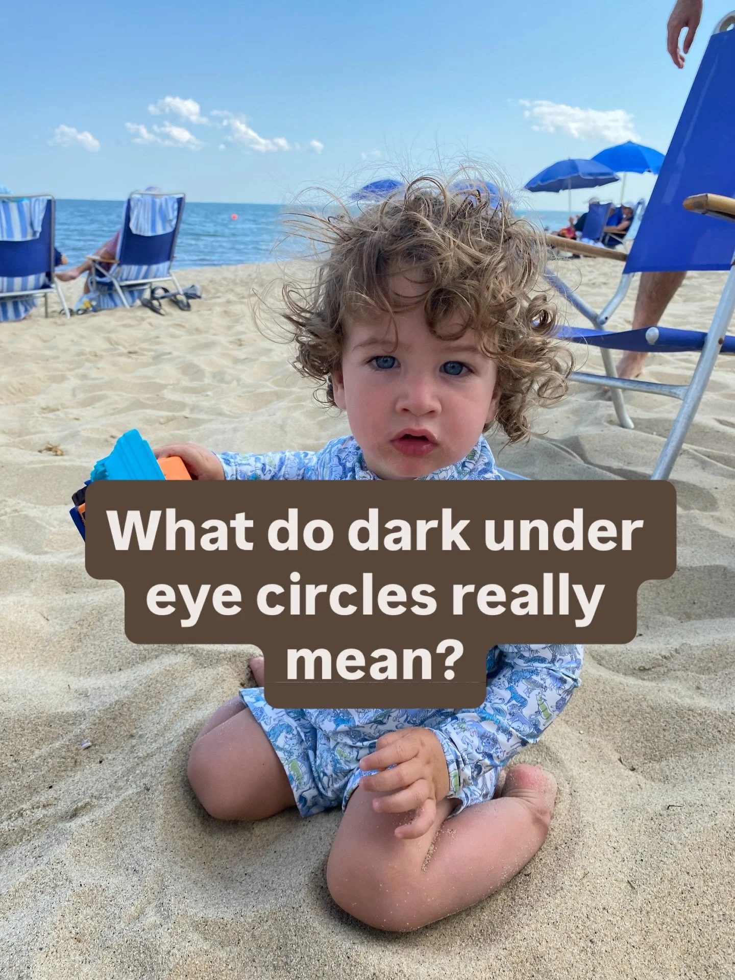 I used to think dark under eye circles were hereditary or lack of sleep. 

Our son developed them when he was about 18 months old, and then I learned they can appear for a number of different reasons:

👉🏻 Nutritional deficiencies (iron, b vitamins,