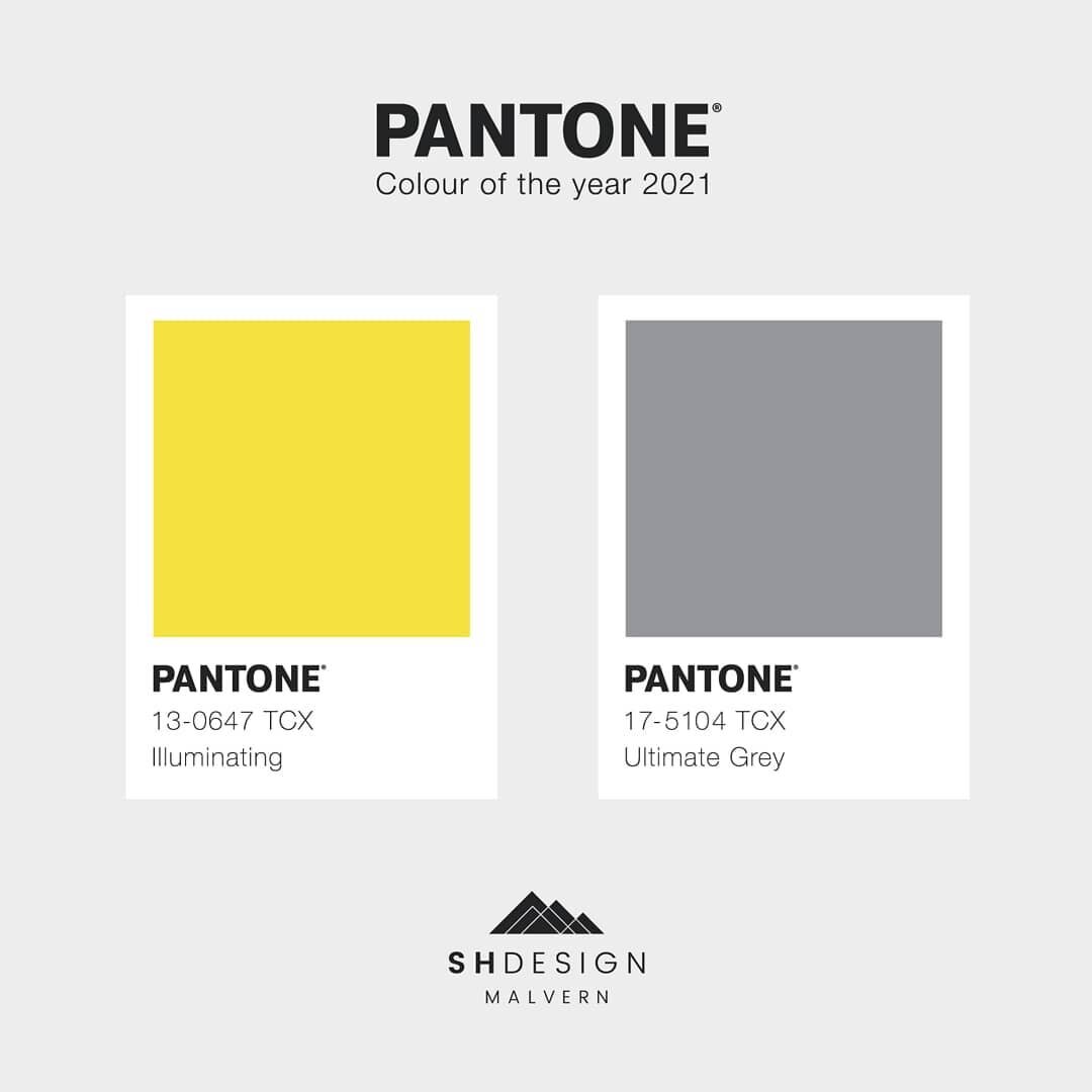 Pantone have released their Colour of the Year 2021 🌚🟡
&bull;
PANTONE 17-5104 Ultimate Grey + PANTONE 13-0647 Illuminating Yellow
&bull;
&quot;The union of an enduring Ultimate Grey with the vibrant yellow Illuminating expresses a message of positi