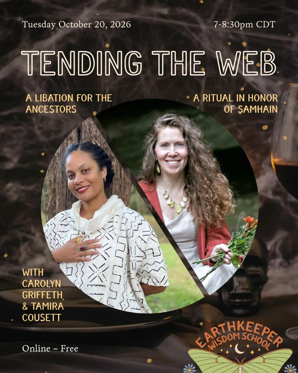 🕯️As we begin our descent into the harvest season, and the thinning of the veils, I invite you to join @earthkeeperwisdomschool and I for a free online ritual celebrating the turn of the season. Grab your favorite drink for a cozy evening filled wit