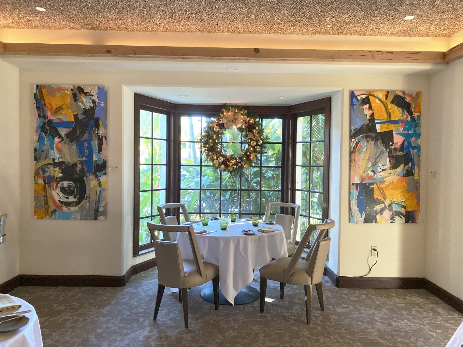 Site specific paintings, Cafe Boulud, Palm Beach, FL