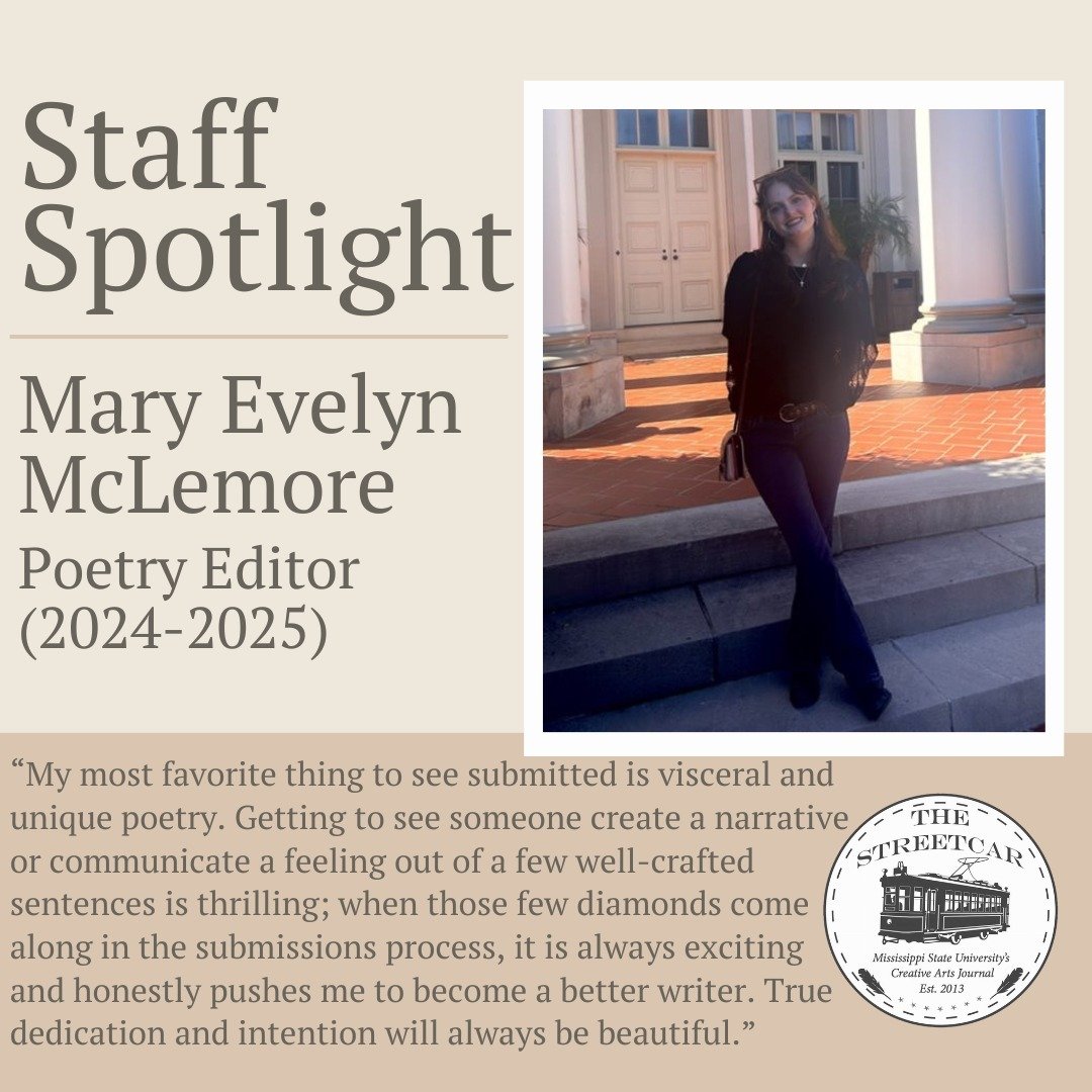 Meet this week's Staff Spotlight: Mary Evelyn McLemore! (@mevelynmac)

Mary Evelyn is a junior Anthropology major with an archaeology focus, as well as a Classics, Middle Eastern Studies, and GIS Minor. This is her third year on staff, second year on