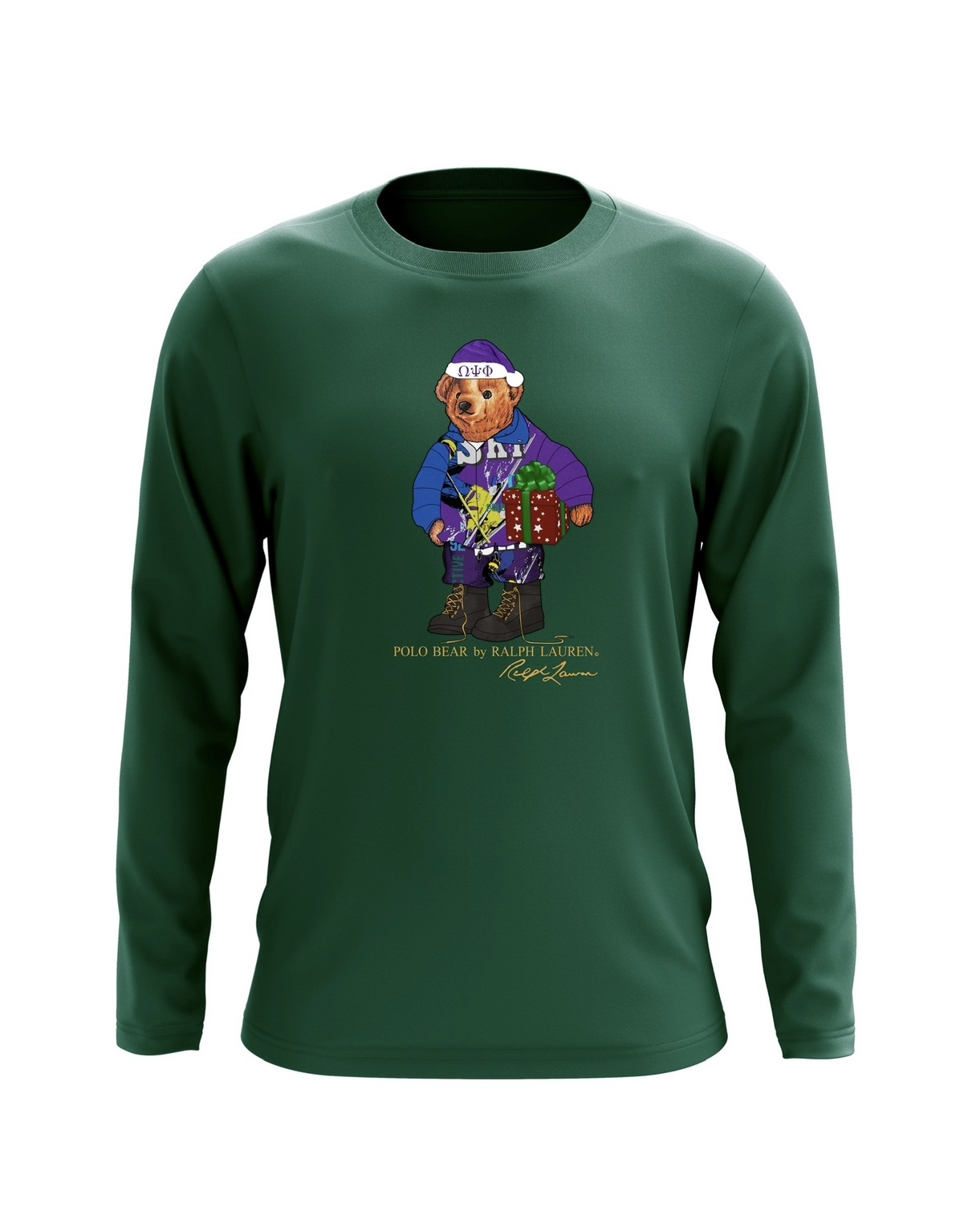 Polo Xmas Bear Green Longsleeve 2XL