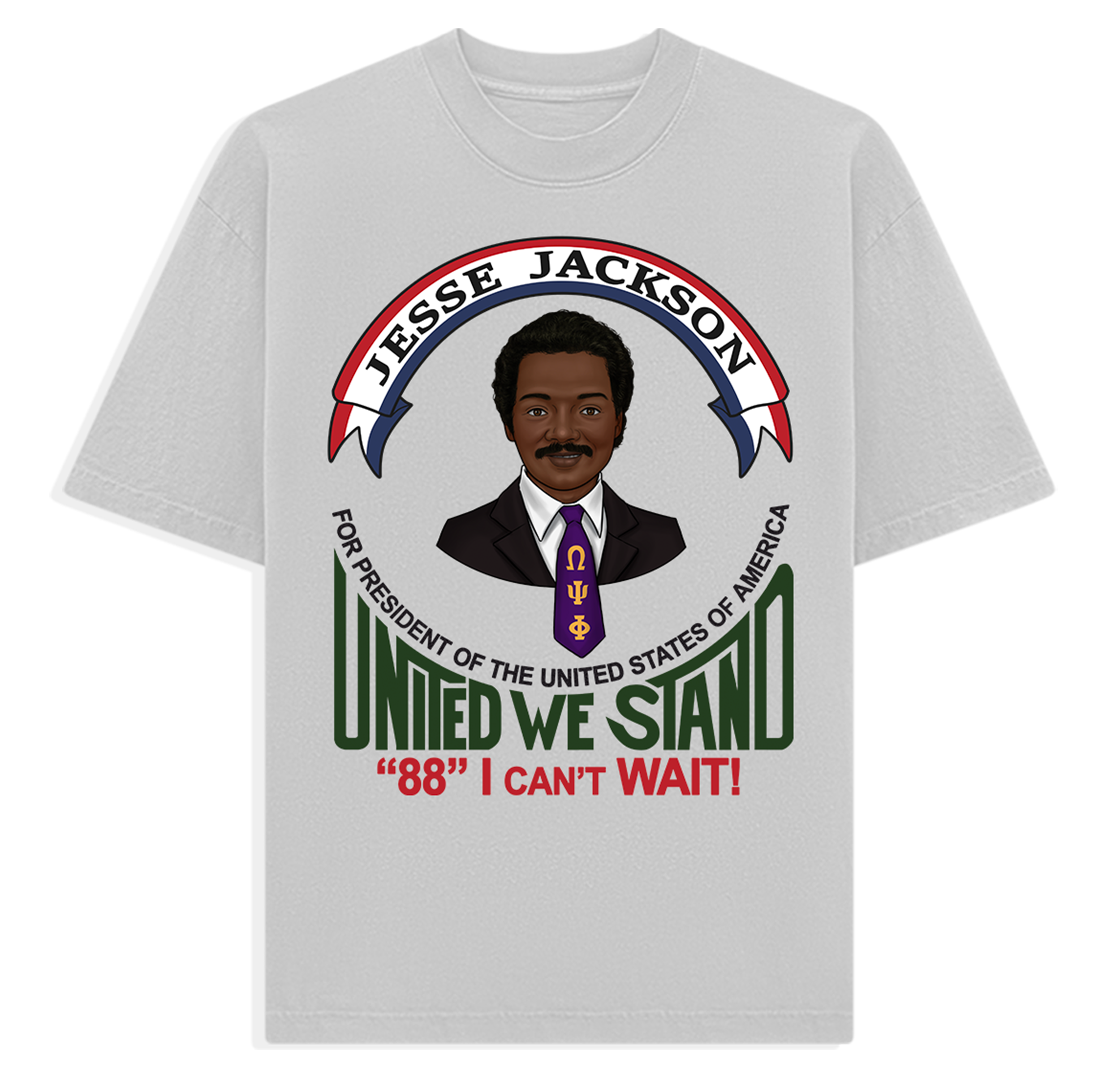 United We Stand ’88 – Jesse Jackson Presidential Campaign Tribute Tee (Limited Release)