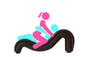 The Lotus sex position on Love Wave Chair.