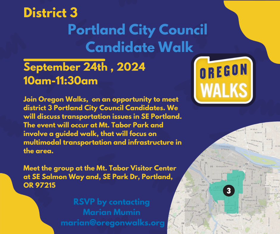 District 3 Portland City Council Candidate Walk At Mt. Tabor. 