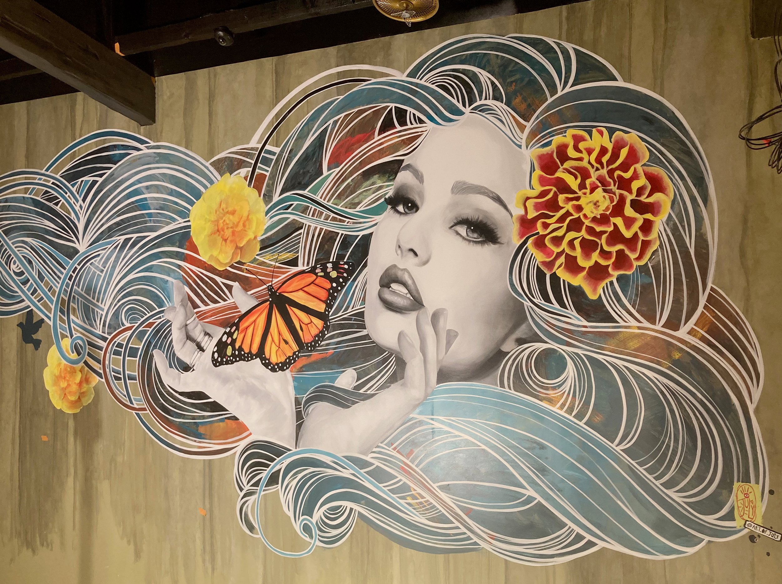 Mural for La Unica Mexican Restaurant 