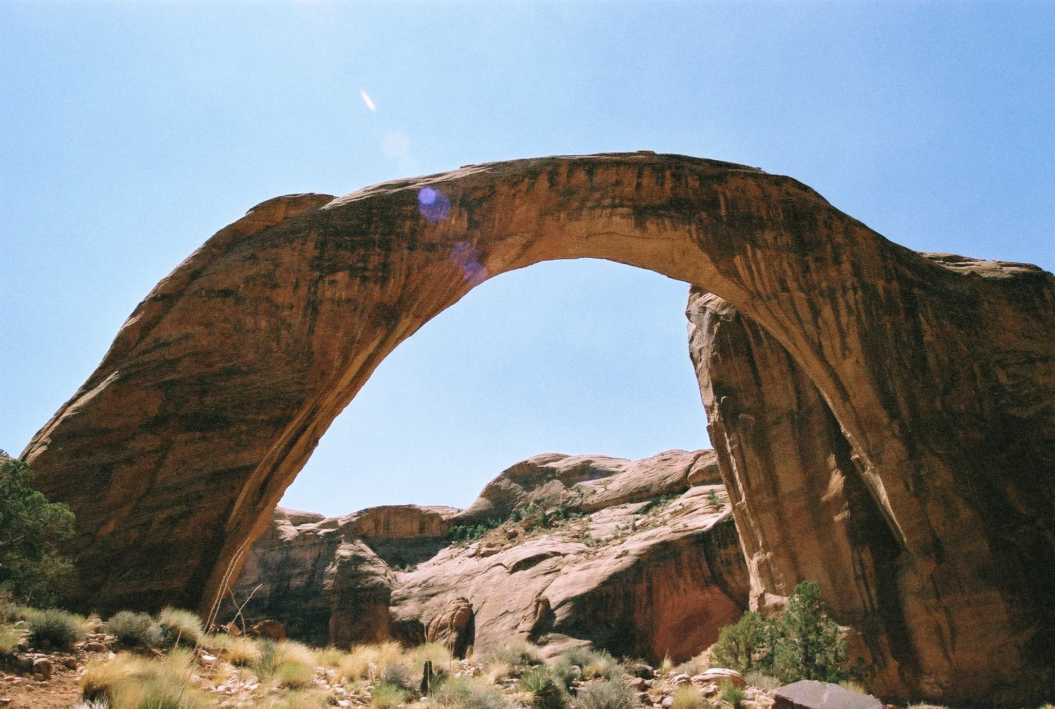  Pentax K1000.  Kodak 35mm color film.  Rainbow Bridge, Utah. 2011.    