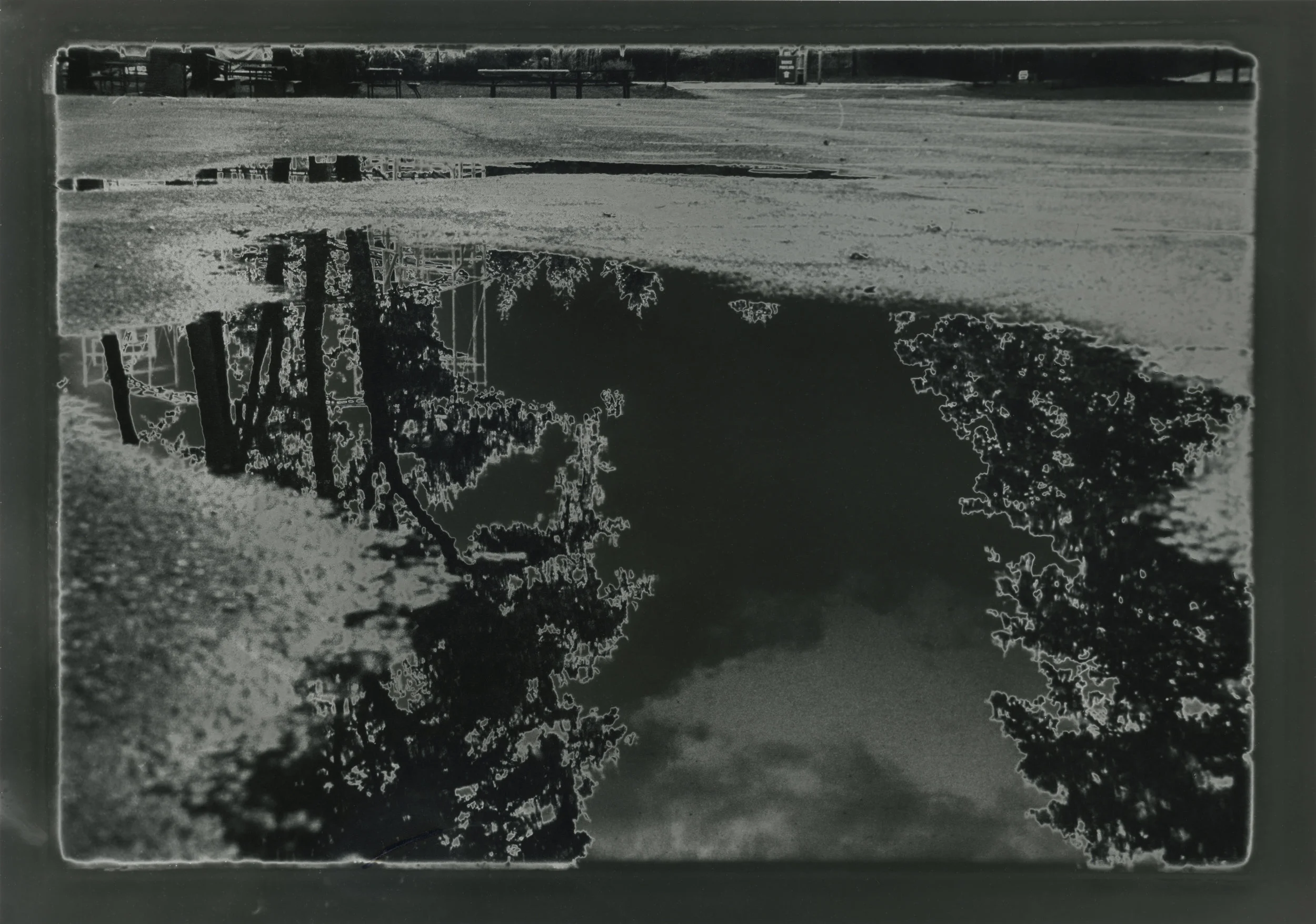  Pentax K1000.   Kodak 35mm Tri-X BW film.   8x10 inch Sabattier print.  