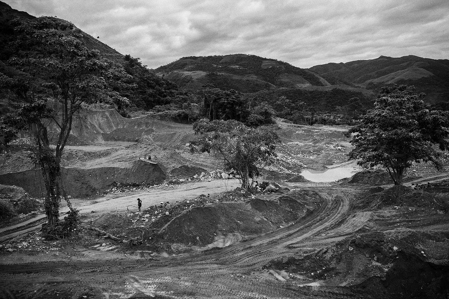 after the soil has been processed. Tipuani, Bolivia. 