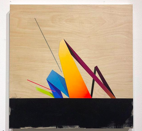 Small painting on wood panel