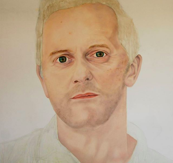 'Life's a dangerous thing, none of us survive it right?' - Mark Rice-Oxley (Author & Guardian journalist). Painting by Andrea Tyrimos