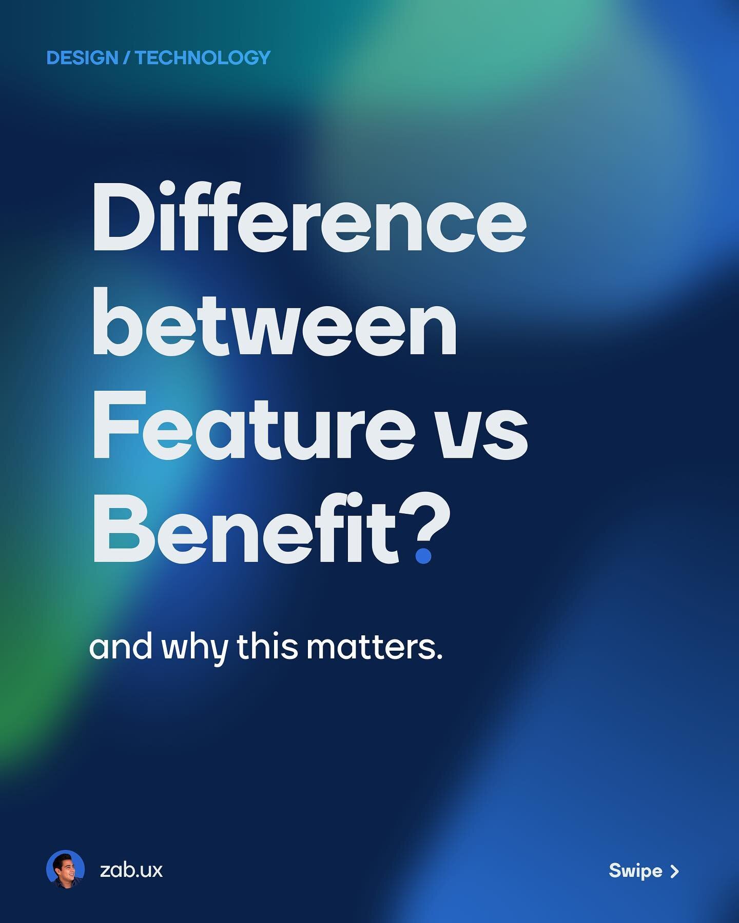 Communication is key for success. Establishing a common understanding in what are we talking about is crucial in client interactions.
.
.
Here is the difference between feature and benefit.
.
.

#design #designcareer #designprocess #designer #designe