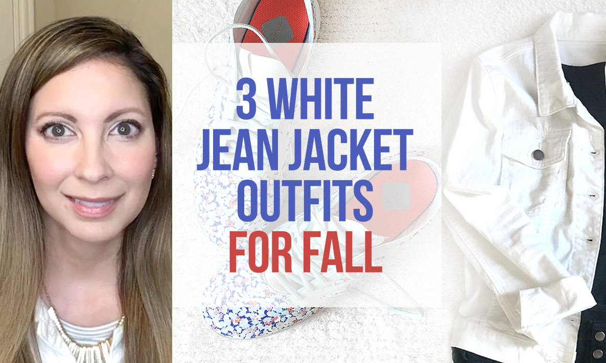outfits with a white jean jacket