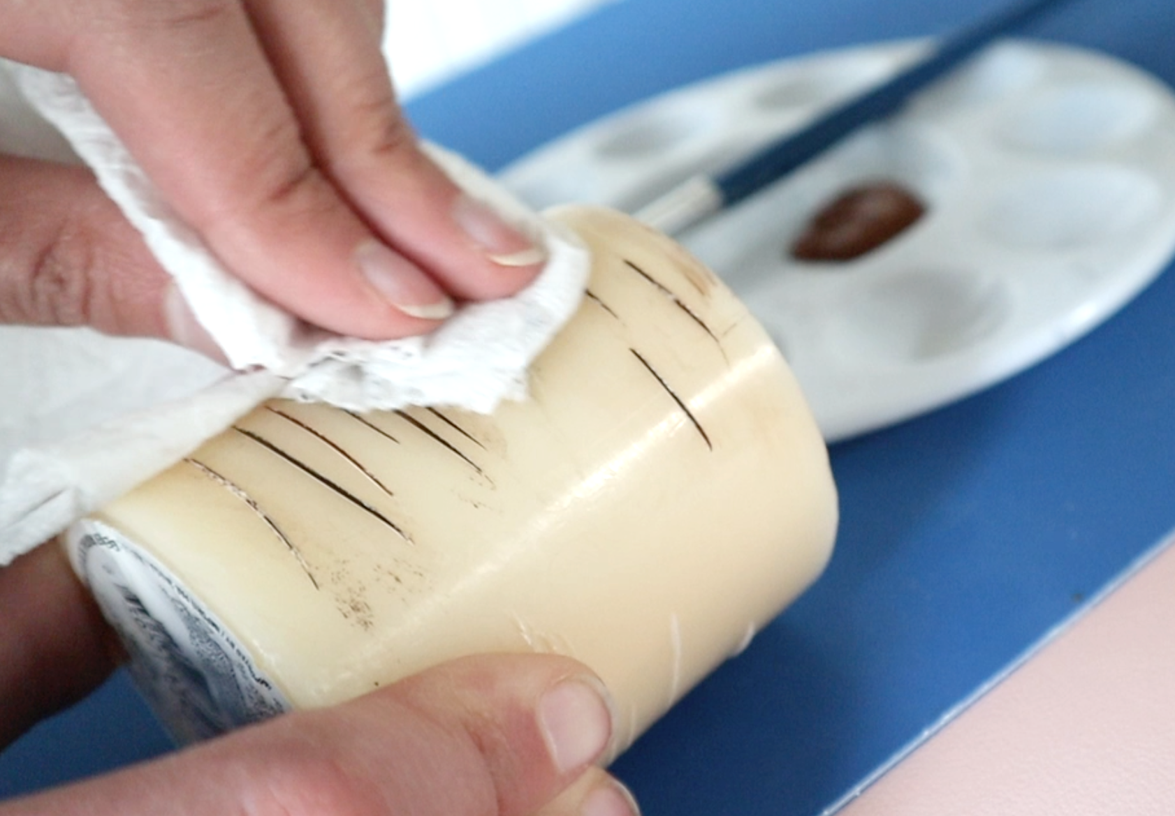 how to paint a candle