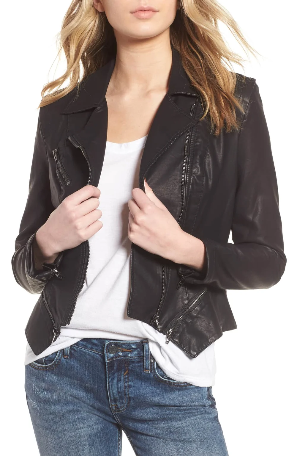 BLANKNYC | Faux Leather Moto Jacket | $98