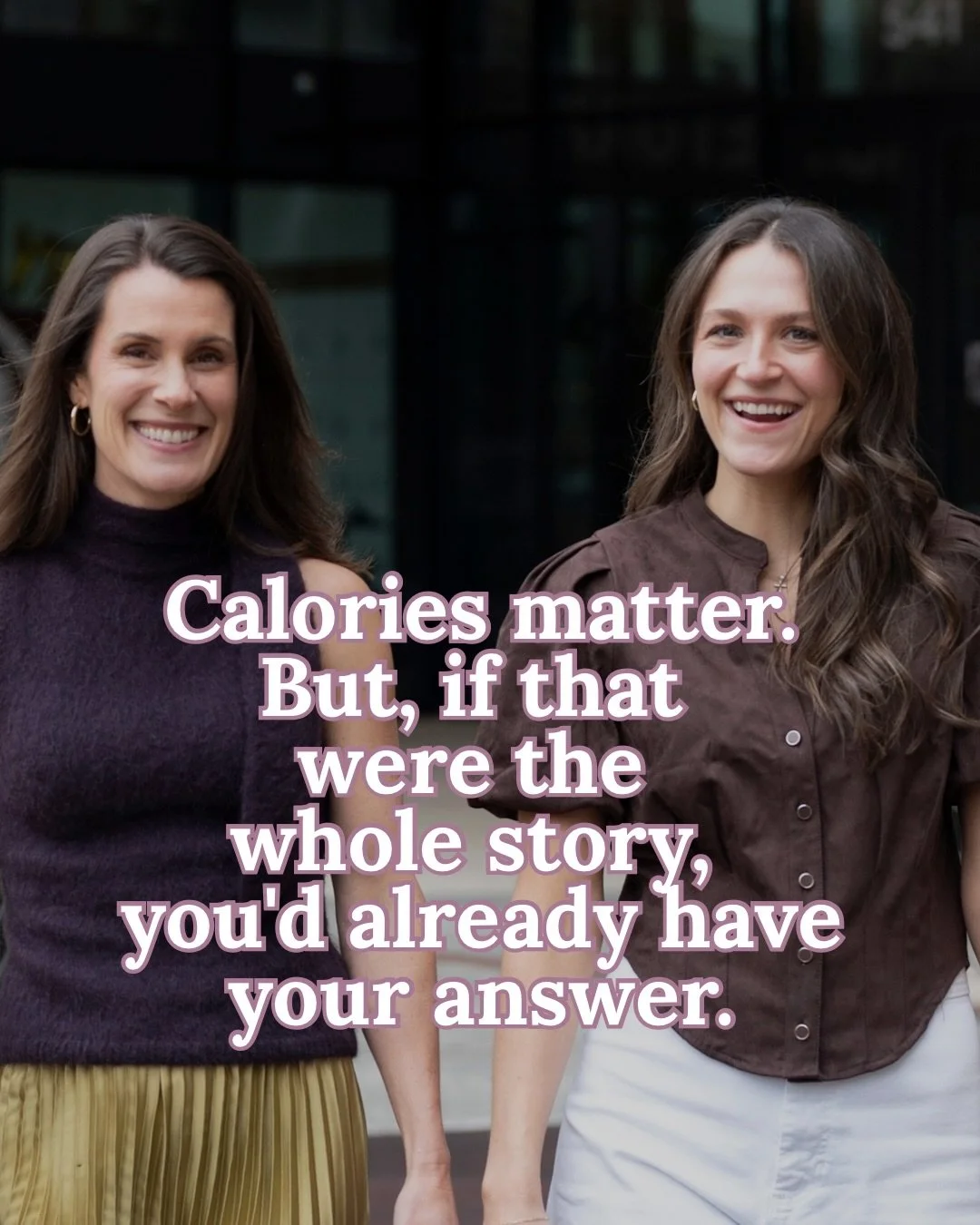 Ditch the intense tracking because the calories are the full story. Especially in midlife. 

This is the first thing we try to switch women away from in our work together. Weight loss can occur without tracking every gram, we promise
