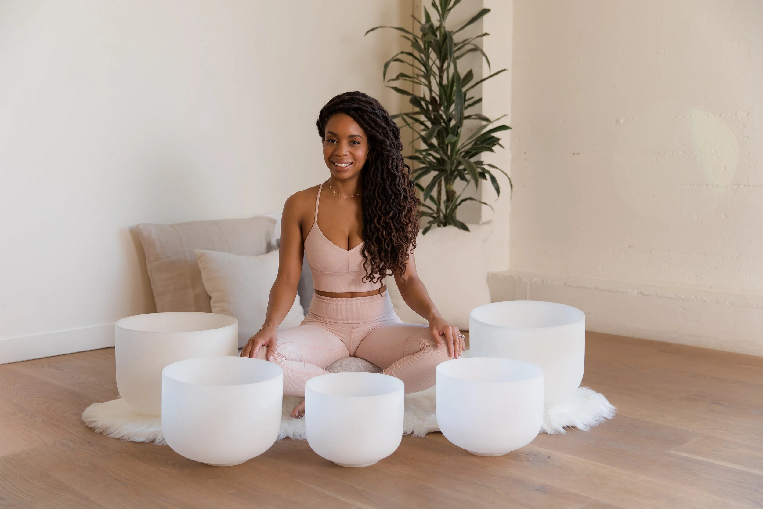 restorative yoga + meditation + sound bath