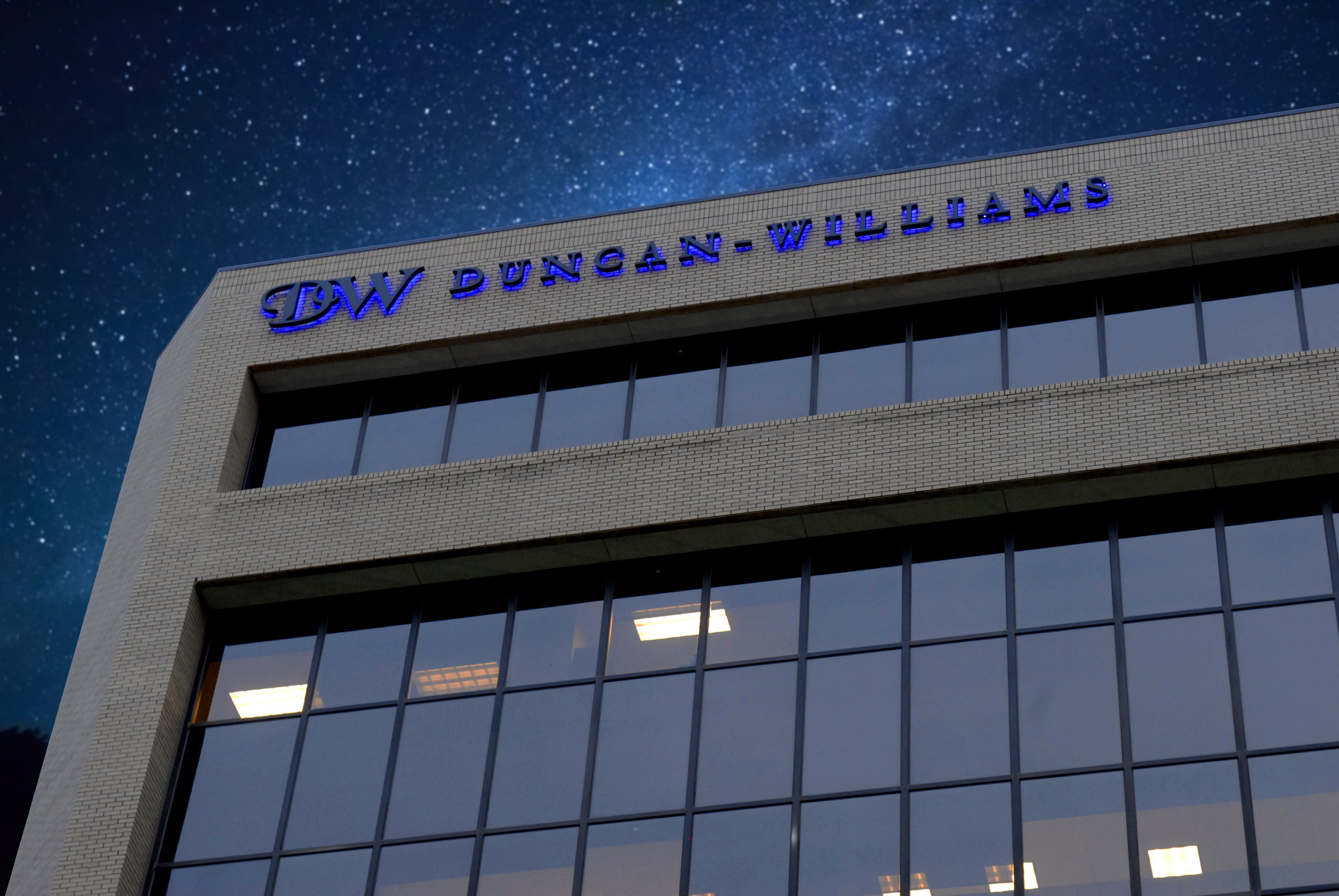 Duncan Williams Illuminated Building Sign