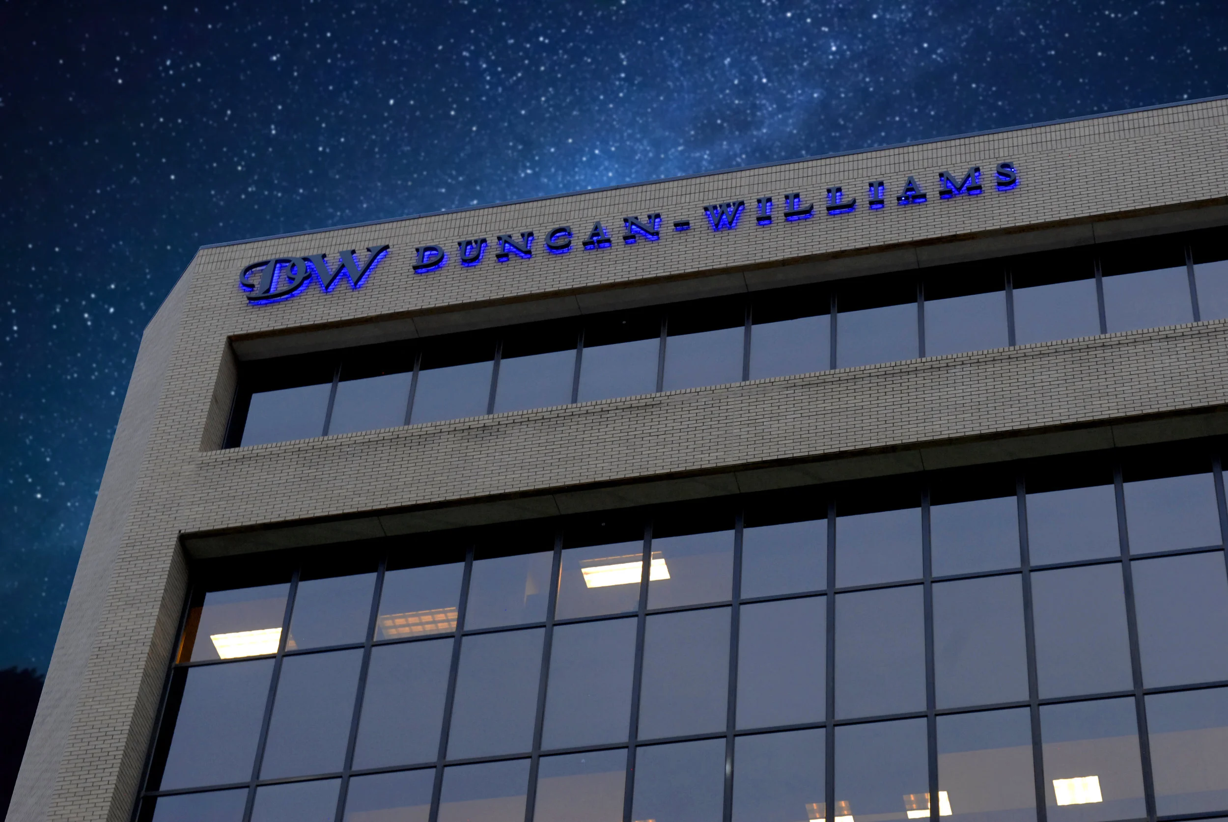 Duncan Williams Illuminated Building Sign