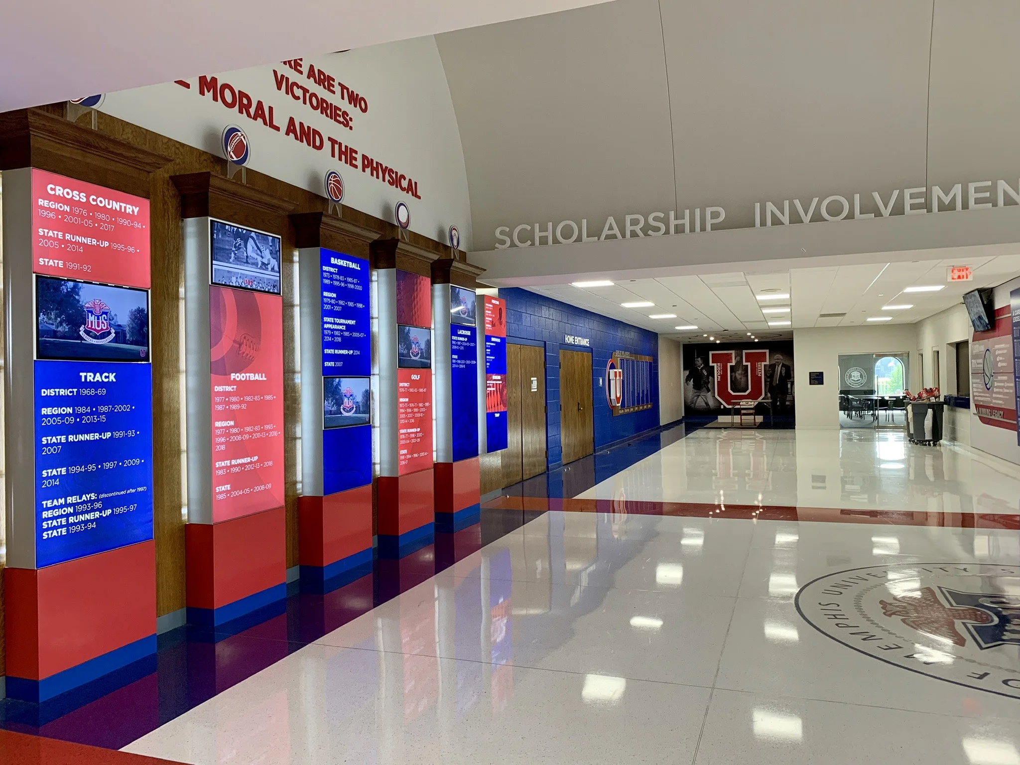 Memphis University School Showcases Athletic Program History with Gymnasium Lobby Renovation