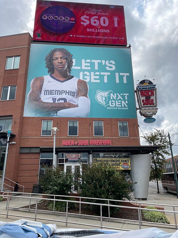 Memphis Grizzlies Building Banner