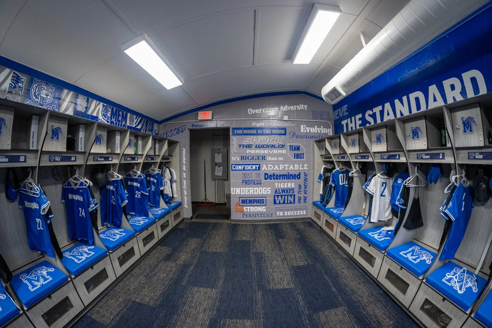 Memphis Tigers Baseball Locker Room Concrete Graphic