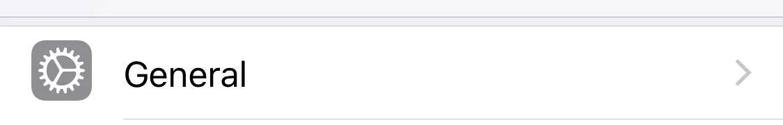 Next find and tap the ' General ' tab