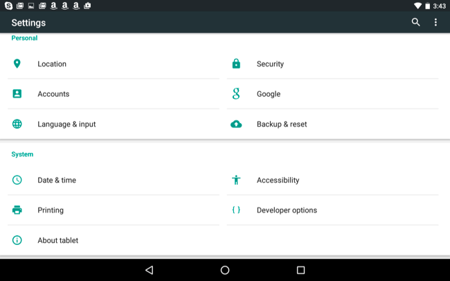 Under ' System ' Find and tap the ' About Phone ' or ' About Tablet ' tab