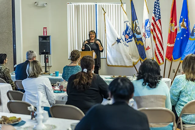 Jeanette Bradley Speaks at the DLA and Maritime’s annual Teal Tea