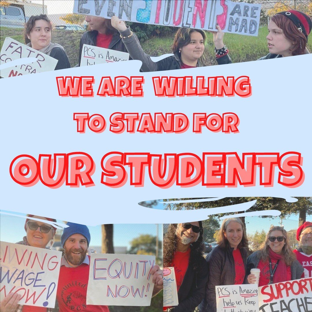 One week ago we sent a petition to the PCS Board stating our members' unanimous willingness to strike if they refuse to uphold the mission of our school. We are fighting for a fair contract because we love PCS and we want the best for our students. W