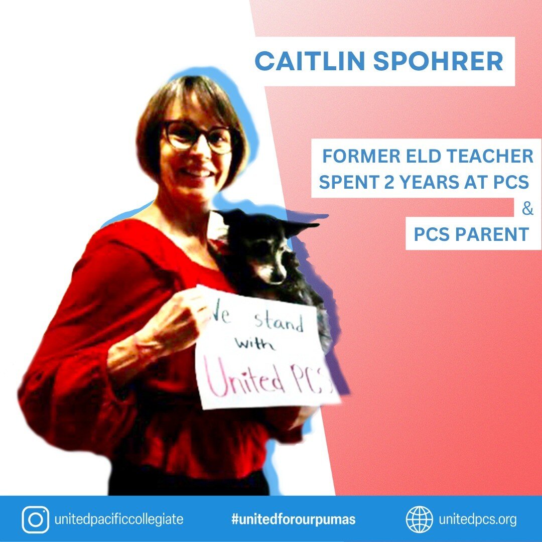 We are so fortunate to know Caitlin as both a former colleague and a PCS parent! (And we love you, Alice! 🐶)